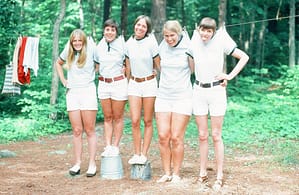 Silliness at camp. Staff Hung out to dry