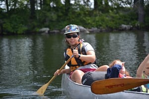 Author Anna leading a trip